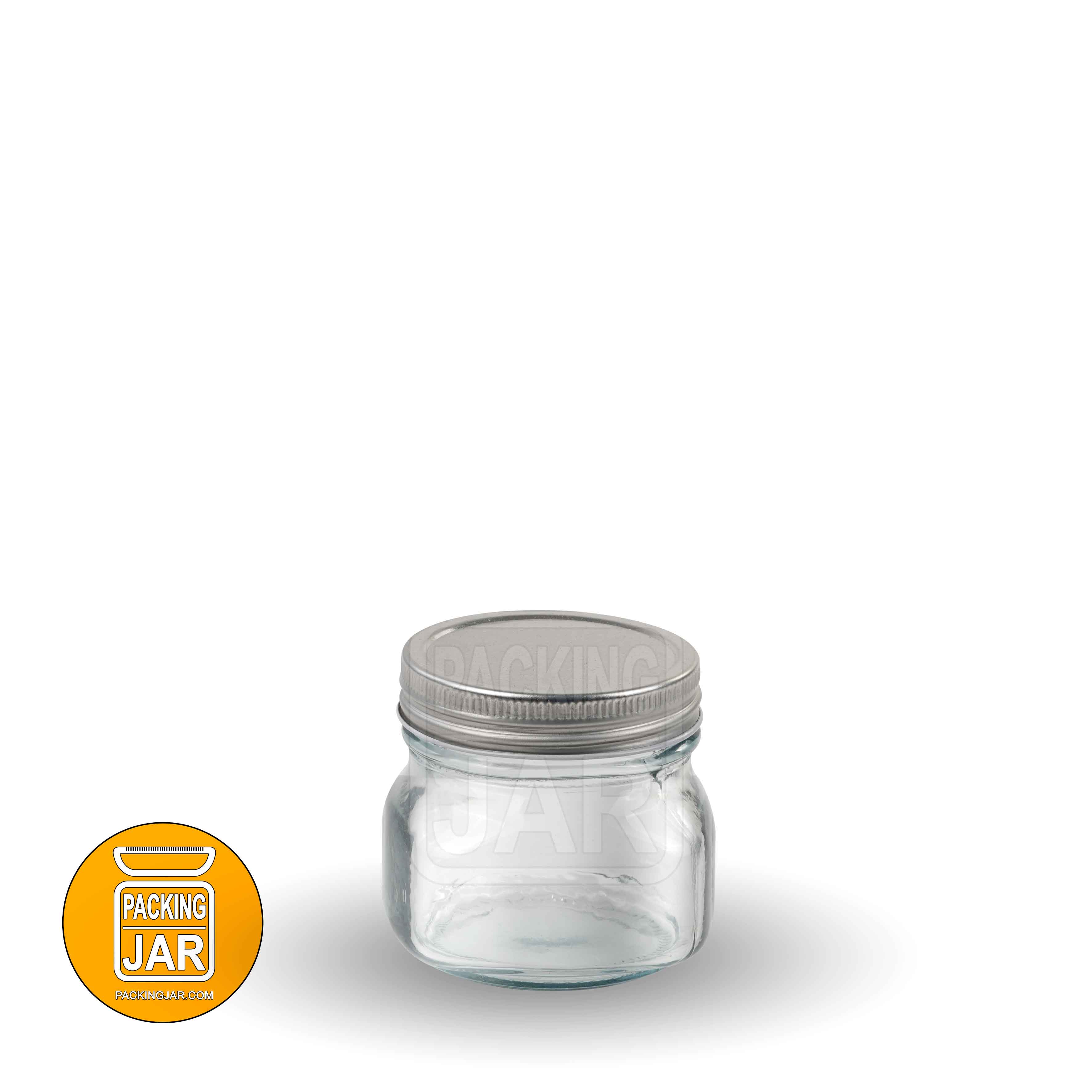 جار شیشه ای چهارگوش درب کانتینری سایز 6